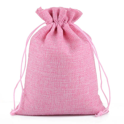 10pc (9x12cm) Handmade Natural Burlap Linen Drawstring Gift Bags Favor Wedding Christmas Gift Bag Jewelry Packaging Bags&Pouches