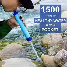 TitanPure™ Survival Water Filter – 10,000 Gallon Portable Purifier Straw with 4-Stage Filtration