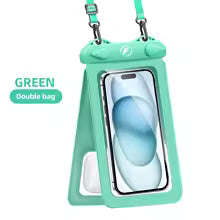 TitanDry™ Waterproof Phone Pouch – Double Pocket PVC Case for iPhone, Samsung & Outdoor Use