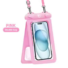 TitanDry™ Waterproof Phone Pouch – Double Pocket PVC Case for iPhone, Samsung & Outdoor Use