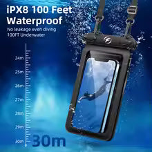 TitanDry™ Waterproof Phone Pouch – Double Pocket PVC Case for iPhone, Samsung & Outdoor Use
